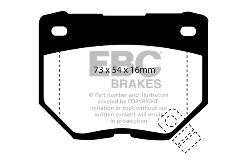 EBC 89-95 Nissan Skyline (R32) 2.6 Twin Turbo GT-R Redstuff Rear Brake Pads