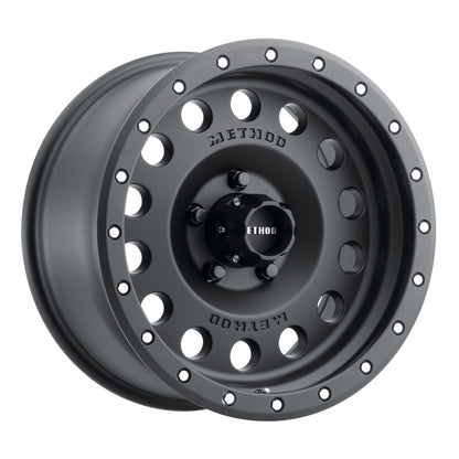 Method MR307 Hole 17x8.5 0mm Offset 5x5 94mm CB Matte Black Wheel