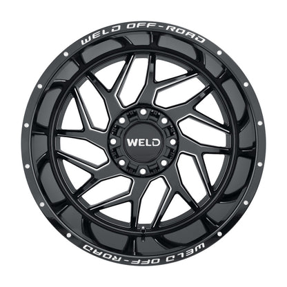 Weld Off-Road W117 22X10 Fulcrum 8X170 ET-18 BS4.75 Gloss Black MIL 125.1