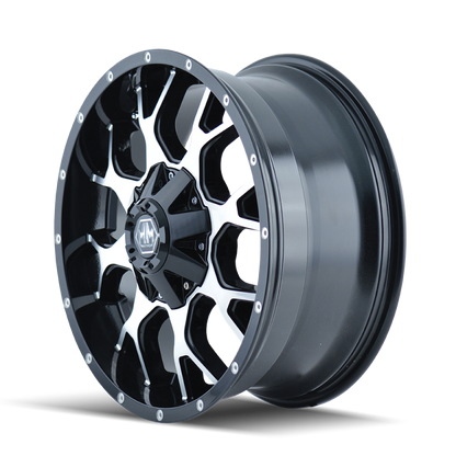 Mayhem 8015 Warrior 17x9 / 5x114.3 BP / 18mm Offset / 87mm Hub Black/Machined Face Wheel