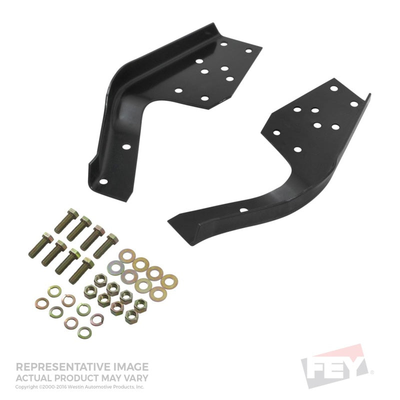 Westin/Fey 87-93 Dodge D50 Pickup / 87-97 Mitsubishi Pickup Universal Bumper Mount Kit - Black