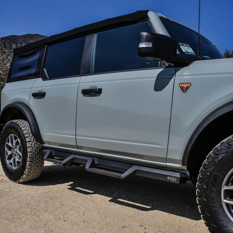 Westin/HDX 2021+ Ford Bronco Drop Nerf Step Bars - Textured Black