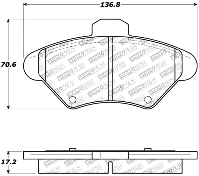 StopTech Performance 94-98 Ford Mustang / 93-97 Thunderbird / 93-97 Mercury Cougar Front Brake Pads