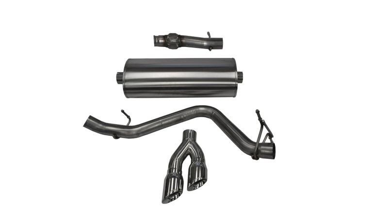 Corsa 14-19 GMC Sierra/Chevy Silv 1500 Reg. Cab/Std. Bed 5.3L V8 Polished  Single Side CB Exhaust