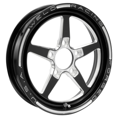 Weld Alumastar 1-Piece 15x3.5 / 5x4.5 BP / 1.75in. BS Black Wheel - Non-Beadlock