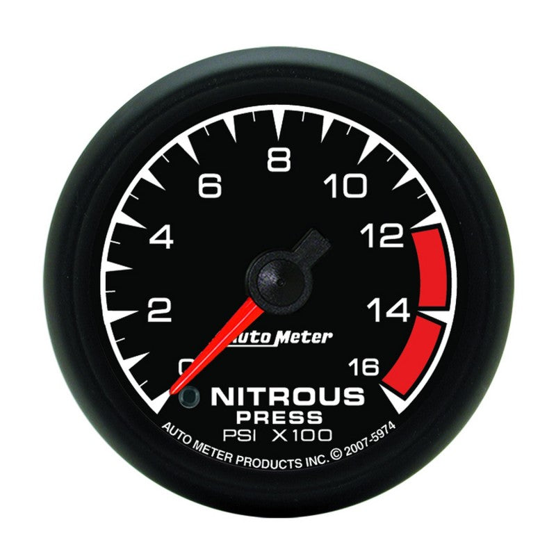 Autometer ES 52mm Full Sweep Electric 0-1600 PSI Nitrous Pressure Gauge