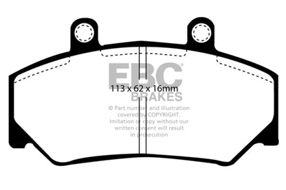 EBC 85-93 Volvo 740 2.1 (Bendix) Ultimax2 Front Brake Pads