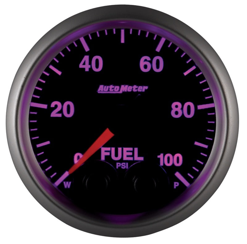 Autometer Elite 52mm 0-100 PSI Fuel Pressure Peak & Warn w/ Electronic Control Gauge