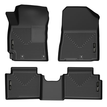 Husky Liners 19-23 Kia Forte WeatherBeater Front & 2nd Seat Floor Liners - Black