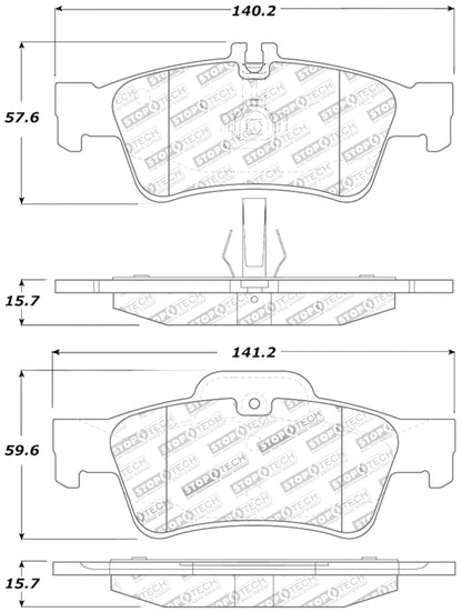 StopTech Street Touring Mercedes Benz Rear Brake Pads