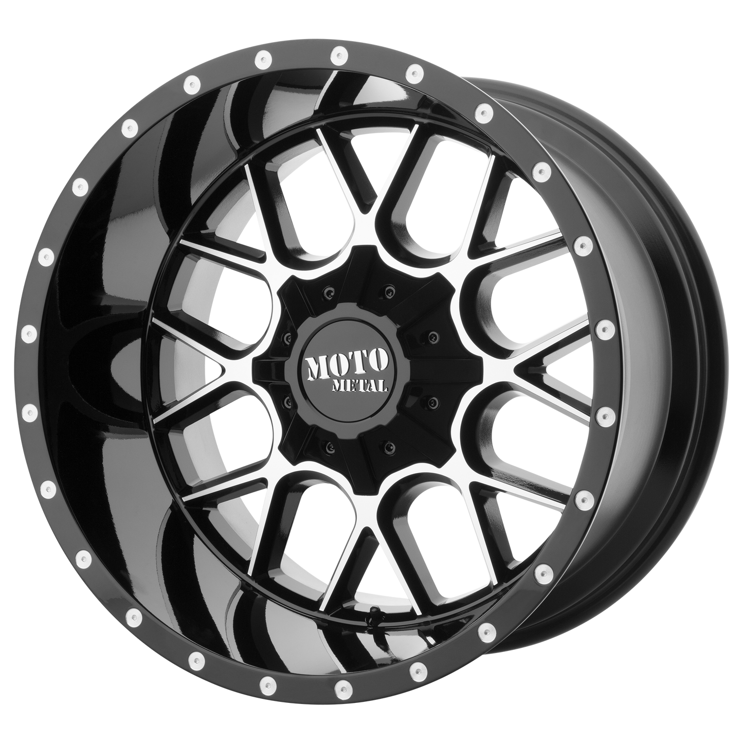 Moto Metal - SIEGE 20x9 5x127.00/5x139.70 GLOSS BLACK MACHINED (0 mm)