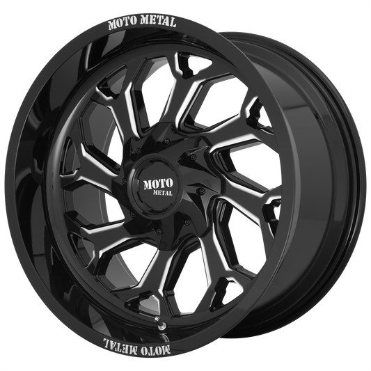 Moto Metal - MO999 20x10 5x127.00/5x139.70 GLOSS BLACK MILLED (-18 mm)