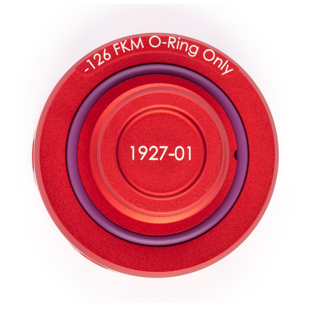 Acuity - Podium Oil Cap in Satin Red for Hondas/Acuras