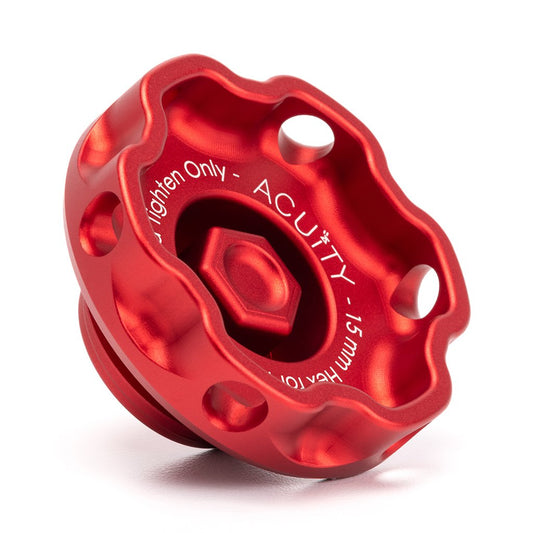 Acuity - Podium Oil Cap in Satin Red for Hondas/Acuras